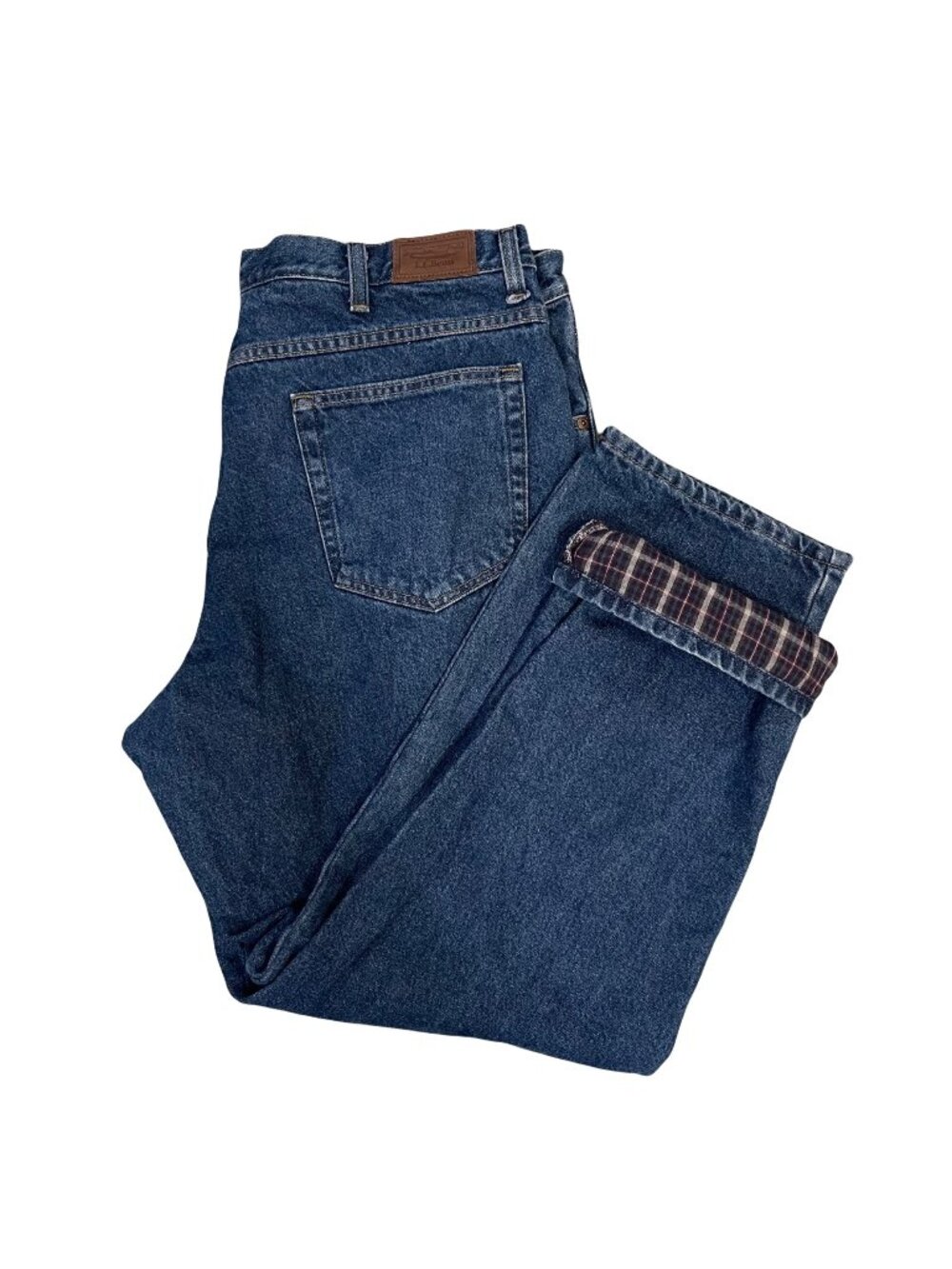 L.L.Bean Vintage Flannel Lined Men's Double L Relaxed Fit Jeans Size 38x30
